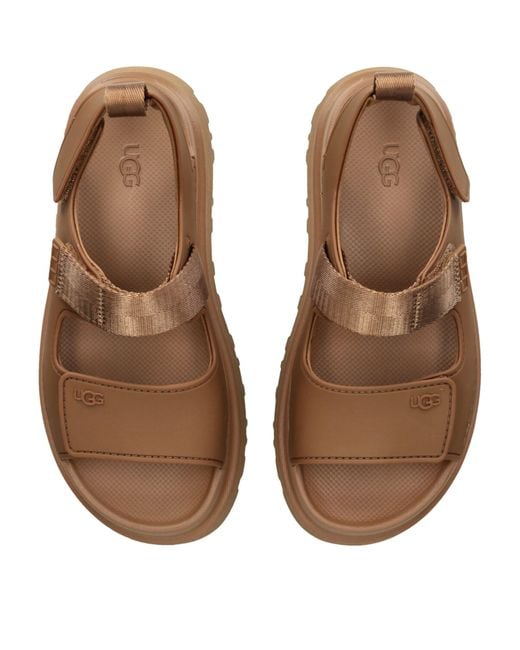 Ugg Brown Platform Sandals 'Goldenglow'