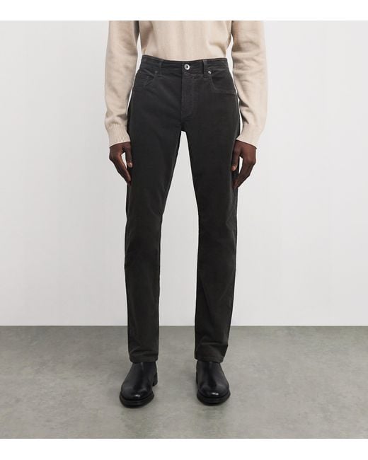 PAIGE Black Corduroy Federal Slim-Straight Jeans for men
