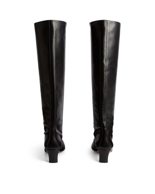Staud Black Leather Wally Knee-high Boots 55