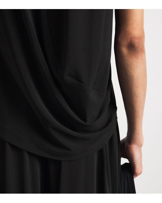 Issey Miyake Black Drape Jersey Sleeveless Blouse