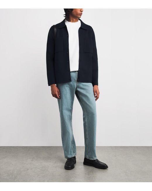 Sandro Blue Spread -Collar Cardigan for men