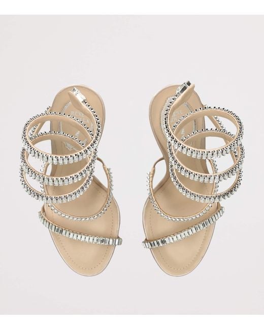 Rene Caovilla White Embellished Cleo Spark Sandals 105