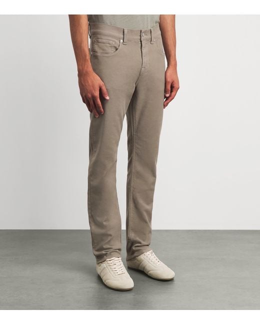 7 For All Mankind Gray Slimmy Luxe Motion Slim Jeans for men