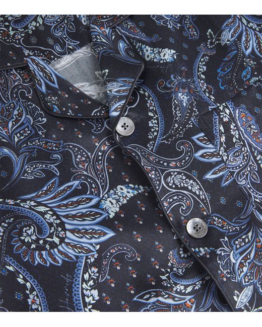 Harrods Blue Silk Paisley Pyjama Set for men