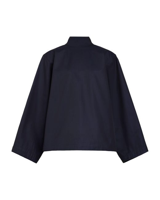 Alaïa Blue Cotton-Satin Reverse Jacket