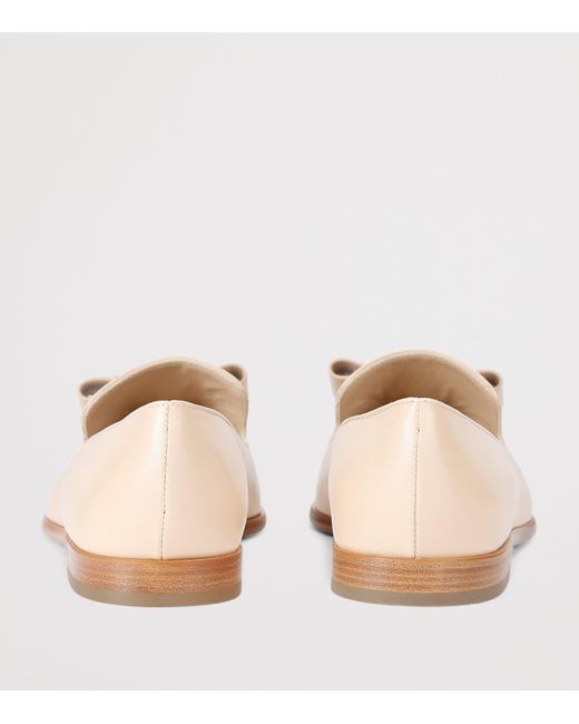 Ferragamo Natural Leather Zamira Loafers