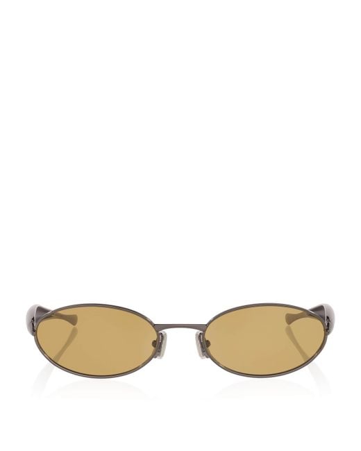 Bottega Veneta Metallic Oval Sardine Sunglasses