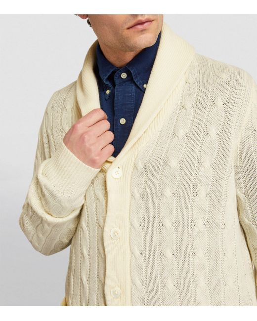 Polo Ralph Lauren White Cashmere Shawl-collar Cardigan for men