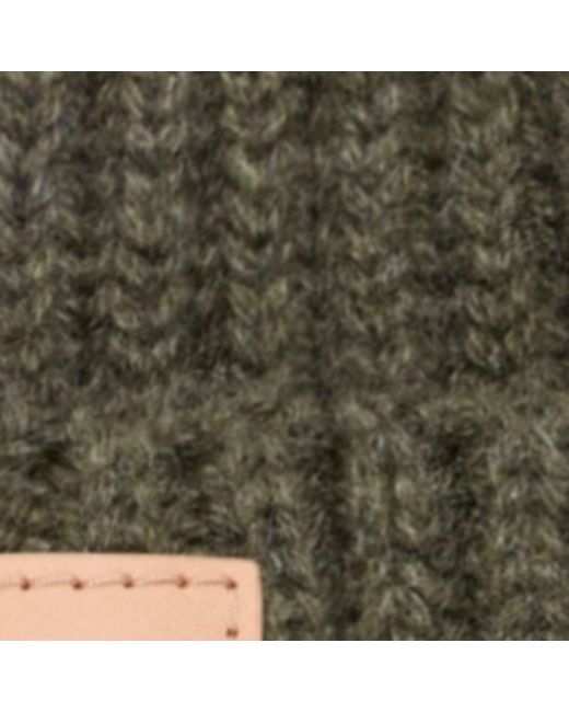 Loewe Green Cashmere Logo Beanie
