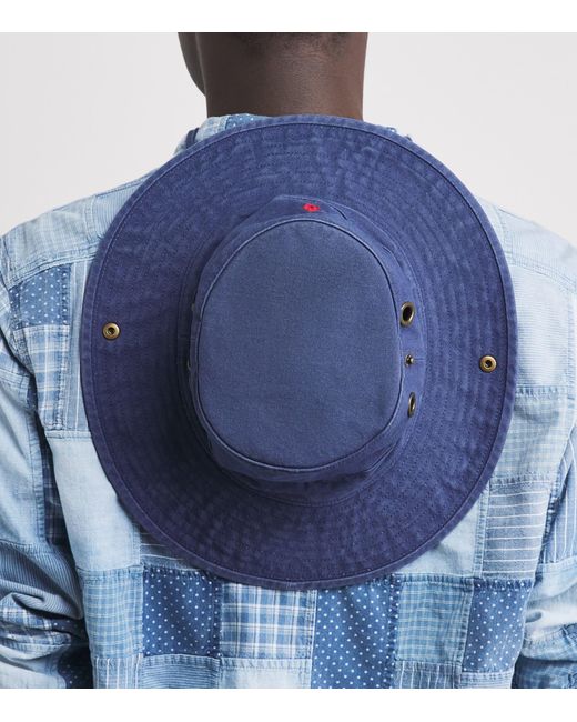 Polo Ralph Lauren Blue Cotton Polo Pony Bucket Hat for men
