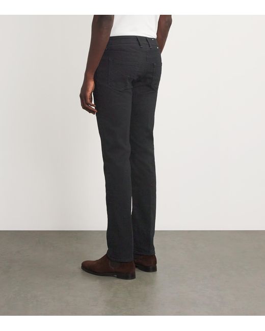Jacob Cohen Gray Limited Edition Lizardskin-Patch Bard Slim Jeans for men