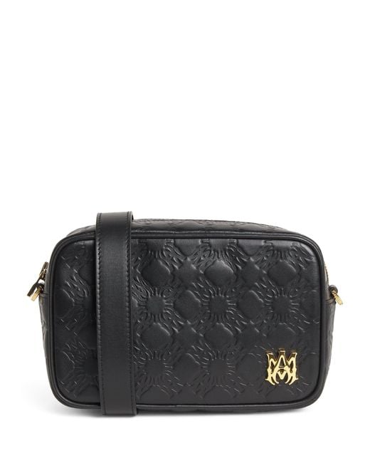 Amiri Black Leather Ma Quad Camera Case for men