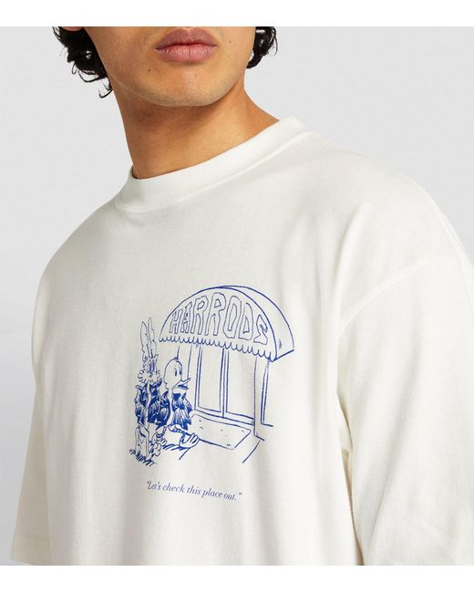 DOMREBEL White X Harrods Printed-shirt for men