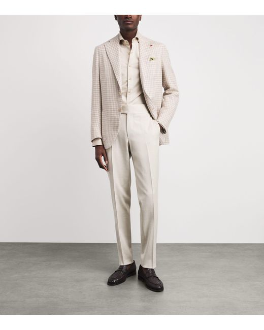Isaia Natural Cotton Jersey Shirt for men