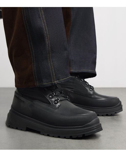 Canada Goose Black Leather Waterproof Keystone Boots for men