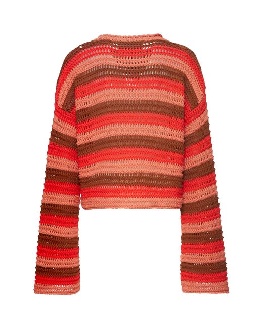 LaDoubleJ Red Cropped Sweater
