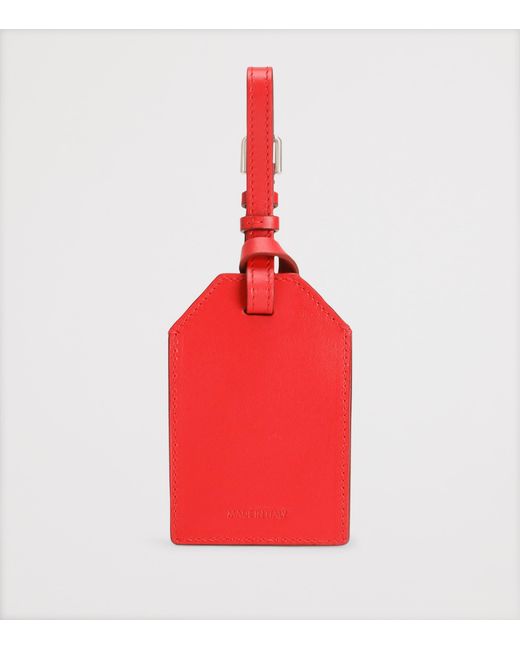 Dolce & Gabbana Red Calfskin-Lambskin Padlock Id Tag for men