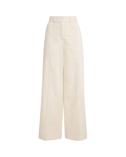 Joseph White Cotton-Linen Jnane Trousers