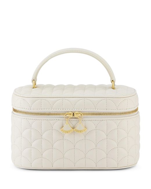BVLGARI White Leather Divas Dream Vanity Case Bag