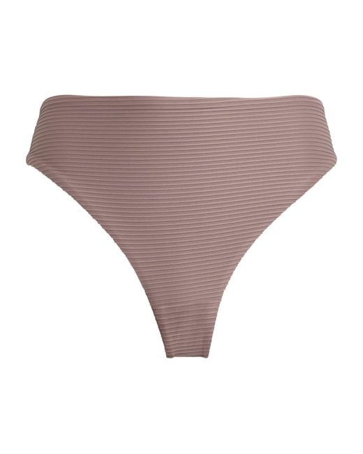 Heidi Klein Brown Zocalo High-Leg Bikini Bottoms