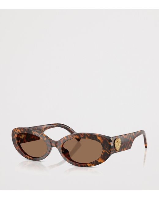 Dolce & Gabbana Brown Tortoiseshell Oval Sunglasses
