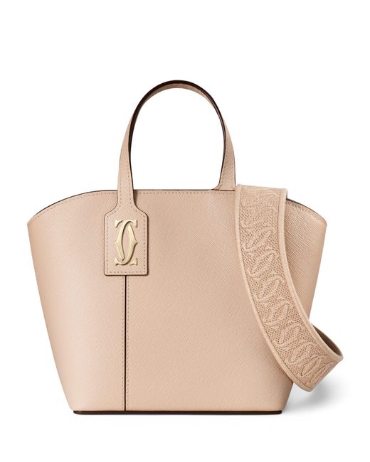 Cartier Natural Mini Leather C De Tote Bag