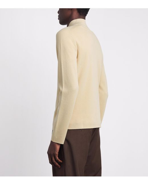 Sandro Natural Wool Half-Zip Sweater for men
