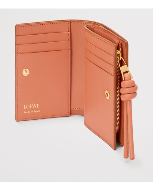 Loewe Brown Leather Knot Wallet