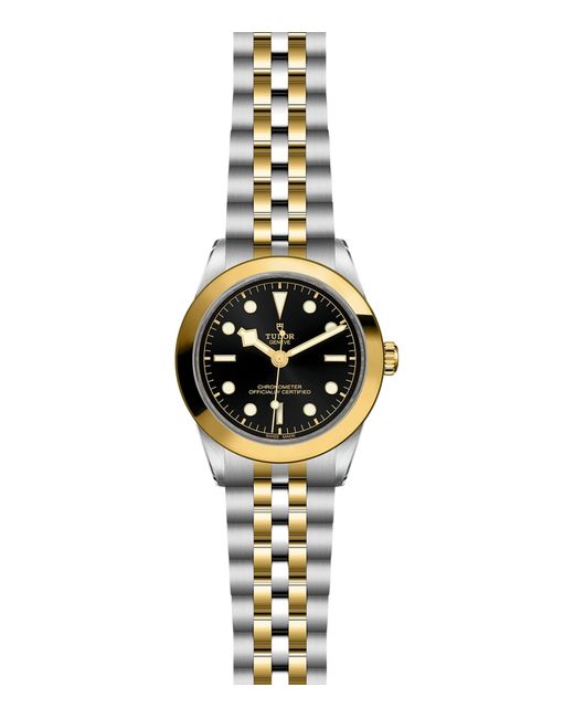 Tudor Metallic Black Bay Stainless Steel And Yellow Gold Watch 39mm for men