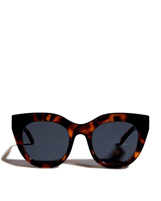 Le Specs Blue Oversized Air Heart Sunglasses for men