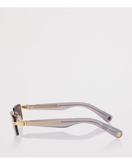 Cartier Metallic Narrow Rectangle Sunglasses for men