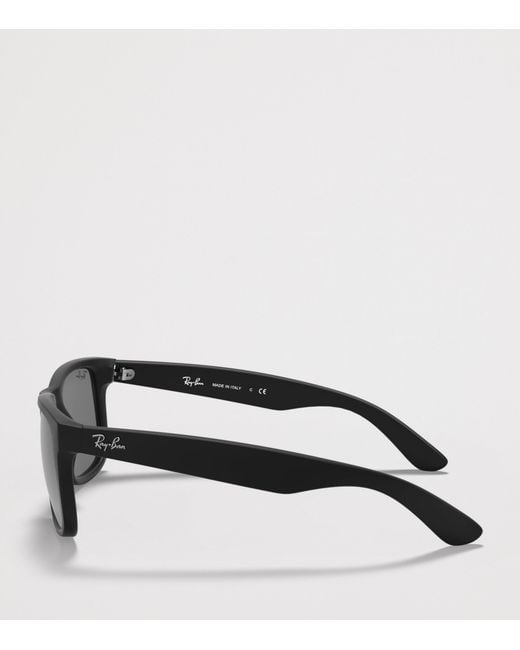 Ray-Ban Gray Justin Classic Square Sunglasses for men