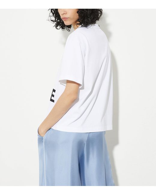 MAX&Co. White Cotton Printed T-Shirt