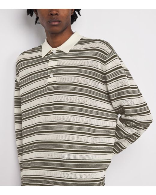 Wales Bonner Gray Wool-Blend Samuel Polo Sweater for men
