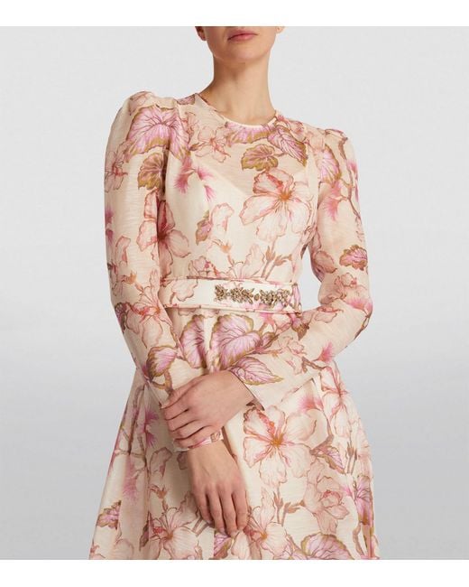 Zimmermann Matchmaker Midi Dress in Pink | Lyst