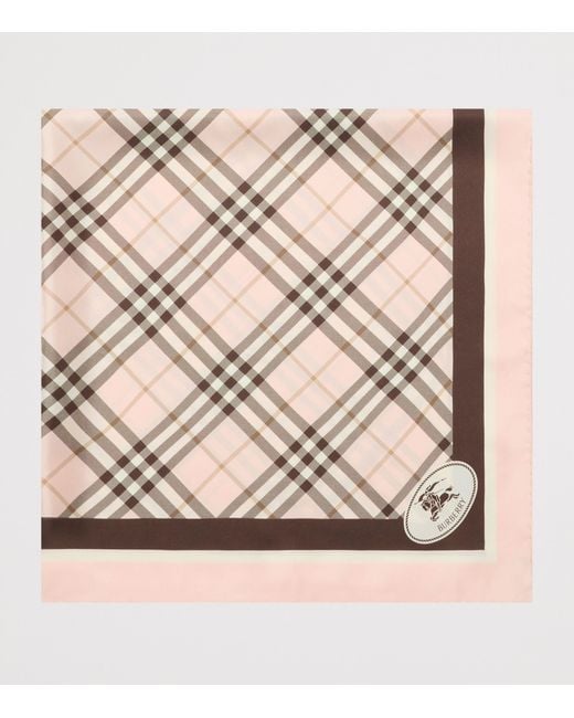 Burberry Natural Silk Check Scarf