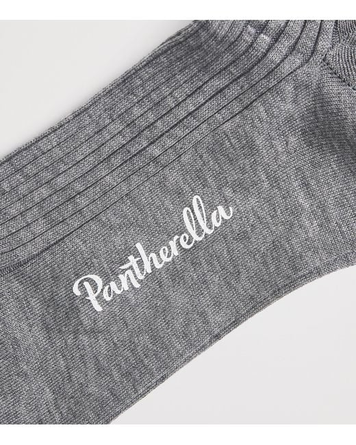 Pantherella Gray Ribbed Danvers Socks for men