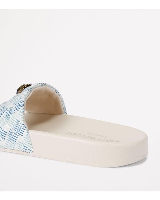 Kurt Geiger White Meena Eagle Slides