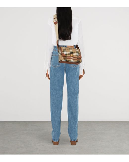 Burberry Brown Check Note Cross-Body Bag