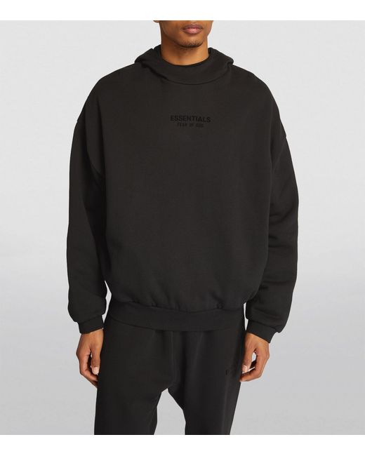 fear of god essentials graphic backpacklogo-printed hooded cotton  sweatshirt