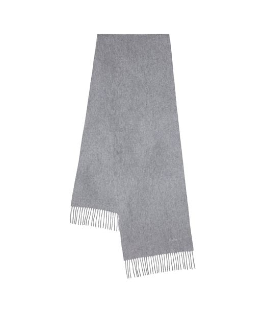 Mulberry Gray Cashmere Fringed Scarf