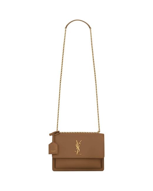 Saint Laurent Natural Medium Sunset Shoulder Bag