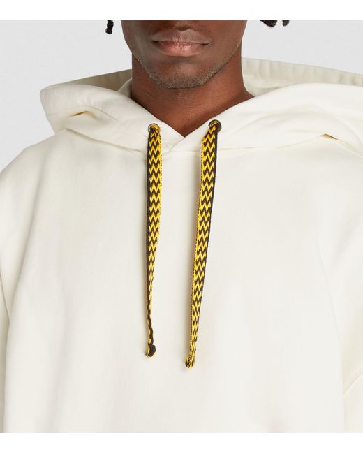 Lanvin White Oversized Curb Hoodie for men