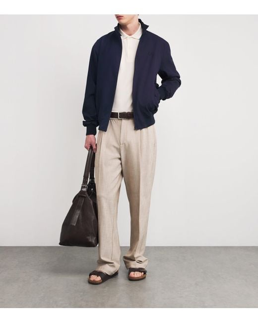 Fred Perry Blue Harrington Jacket for men