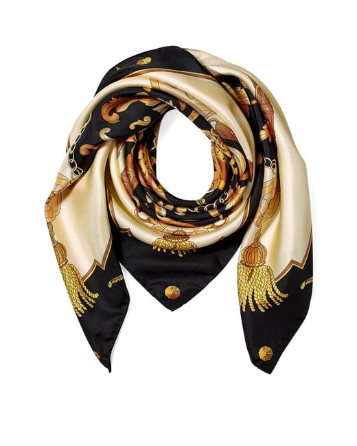 Aspinal Metallic Silk Signature Scarf