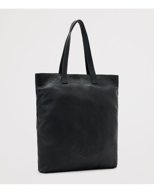 AllSaints Black Leather Yuto Tote Bag for men