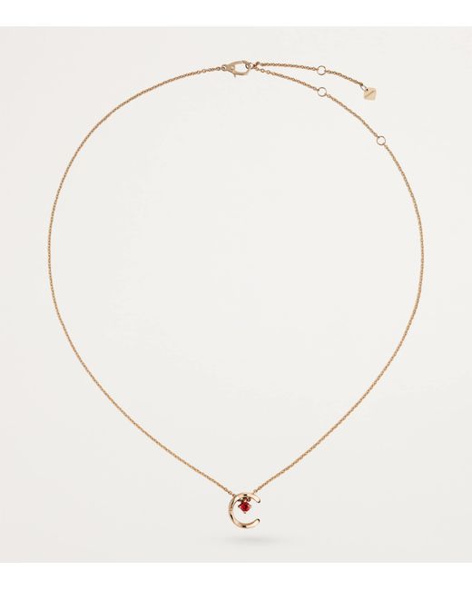 Chanel Natural And Ruby Coco Crush Necklace