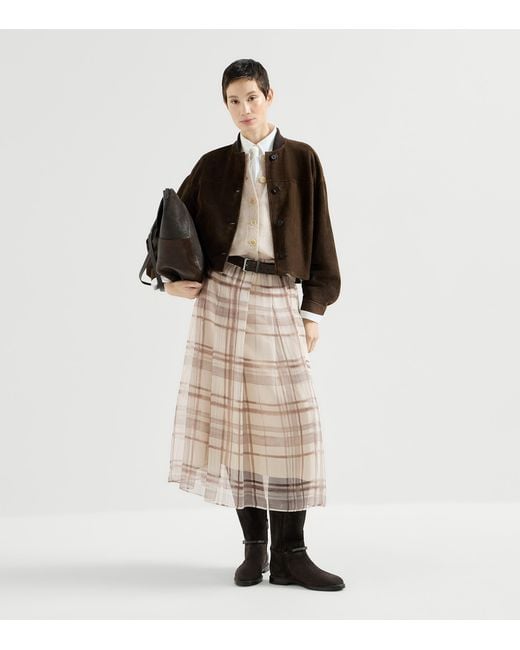 Brunello Cucinelli Natural Mohair-Blend Monili Cardigan