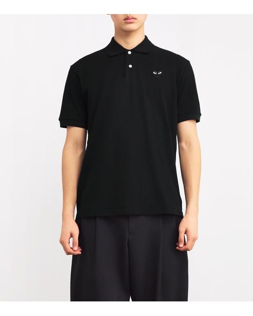 COMME DES GARÇONS PLAY Black Heart Logo Polo Shirt for men