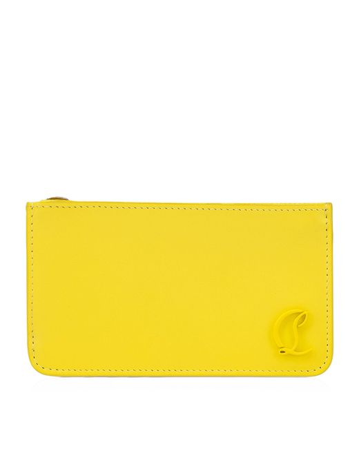 Christian Louboutin Yellow Loubi54 Leather Card Holder